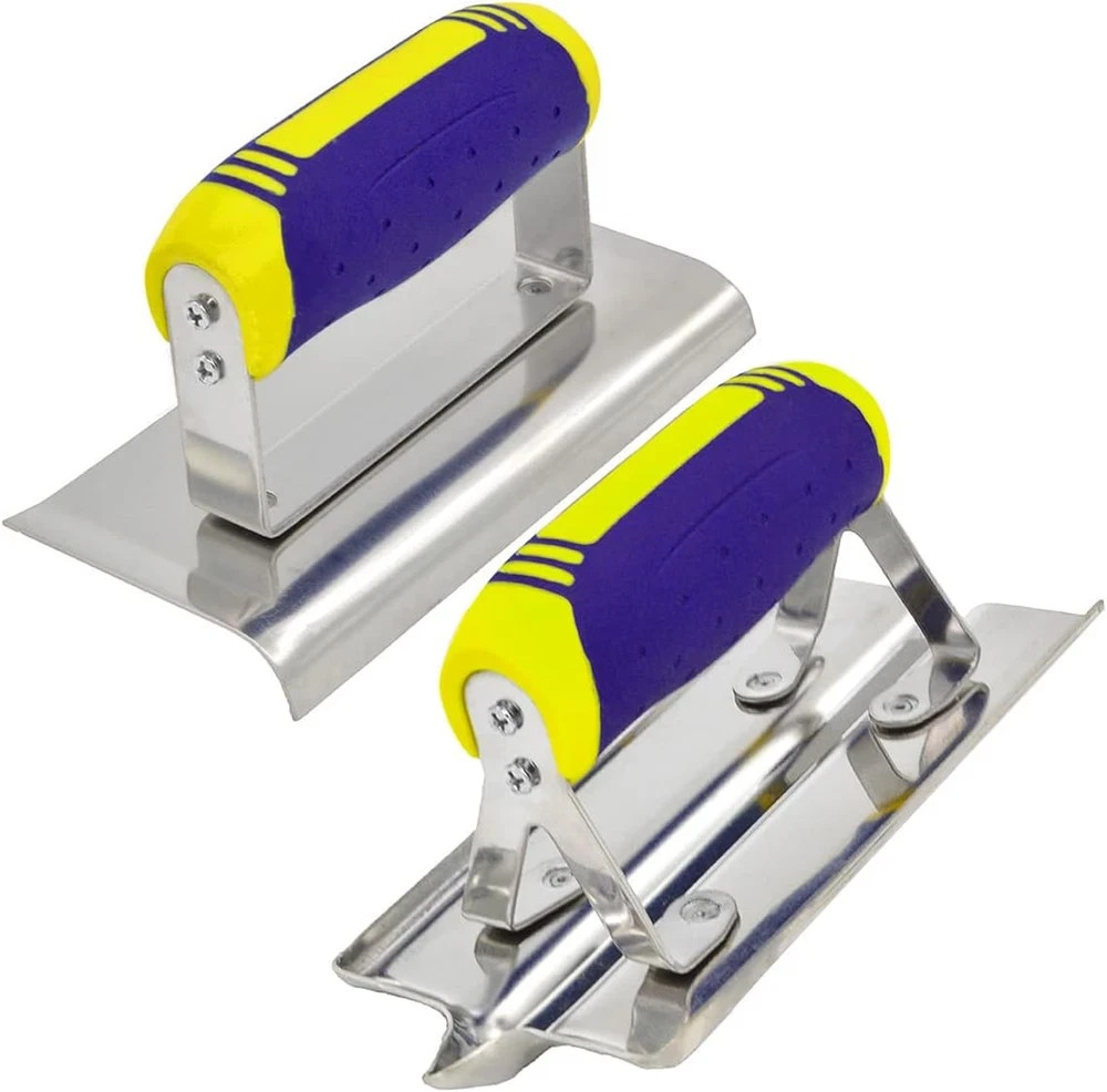 Concrete Tools Set Stainless Steel Hand Edger 6"x3" and Groover Finishing Kit