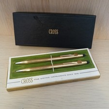 Vintage CROSS 6601 Mid Century 12K Gold Filled Pen Pencil UPS Set/Booklets