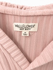 Wallflower Off Duty Lounge Set Women's Medium Pink Ribbed Hoodie & Wide Leg Pant — photo 3