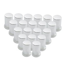20Pcs 33mm Lug Nut Covers Push-On 3-3/8 High Replacement for Semi Truck