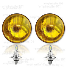5-34 Halogen Amber Yellow Glass Led Headlight H4 60w Bulbs Pair