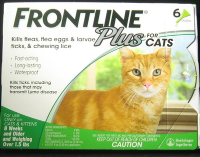 #ad Fronnt Plus Cat Flea and Tick Treatment For Cats amp; Kitten 8 Weeks 6 Doses $25.99