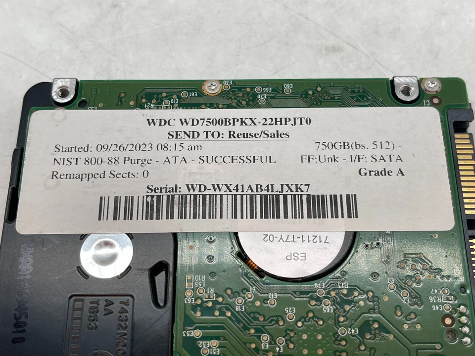 Western Digital WD7500BPKX 750GB 2.5" SATA Internal HDD GRADE A FREE S/H - Image 4 of 4