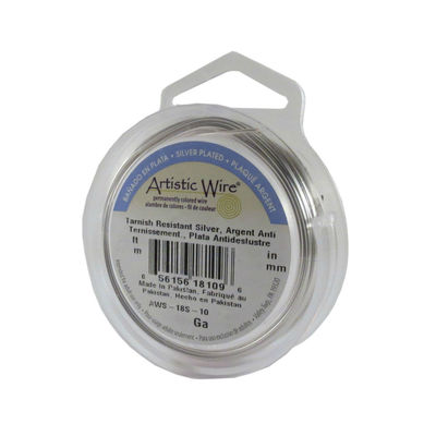 Artistic Wire Silver Plated, Tarnish Resistant Craft Wire SILVER Color 18-28 ga