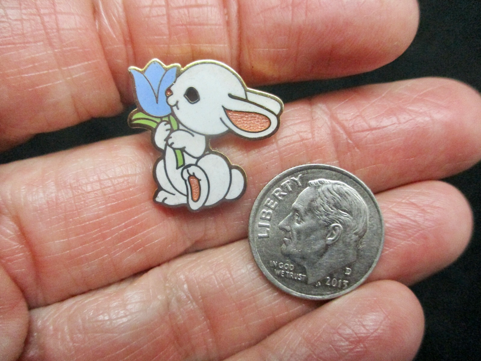 Vintage Easter 1983 Hallmark Easter Bunny Enamel … - image 2