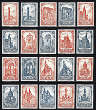 ERINNOPHILIE -  SÉRIE DE 20 VIGNETTES - MONUMENTS DE PARIS