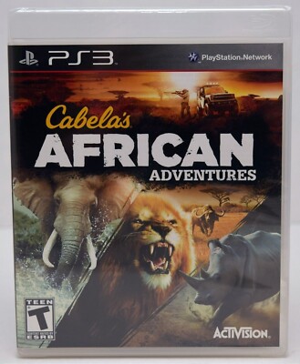 NEW PS3 Cabela's African Adventures Game w/Top Shot Elite Rifle