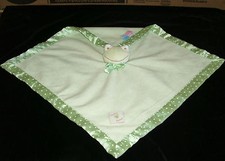 Baby Baby Green Frog Security Blanket Polka Dots Satin Trim Bow Blankets Beyond