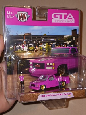 レア！チェイスカー！M2マシーン　GMC　シエラ　トランザムバージョン M2 MACHINES 2024 GTA TRANSAM DIORAMA 1988 GMC SIERRA 1500