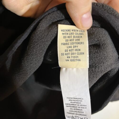 LL Bean Women’s M Polartec Katadin Fleece Colorblock 1/2 Zip Pullover Black Grey - Picture 6 of 6
