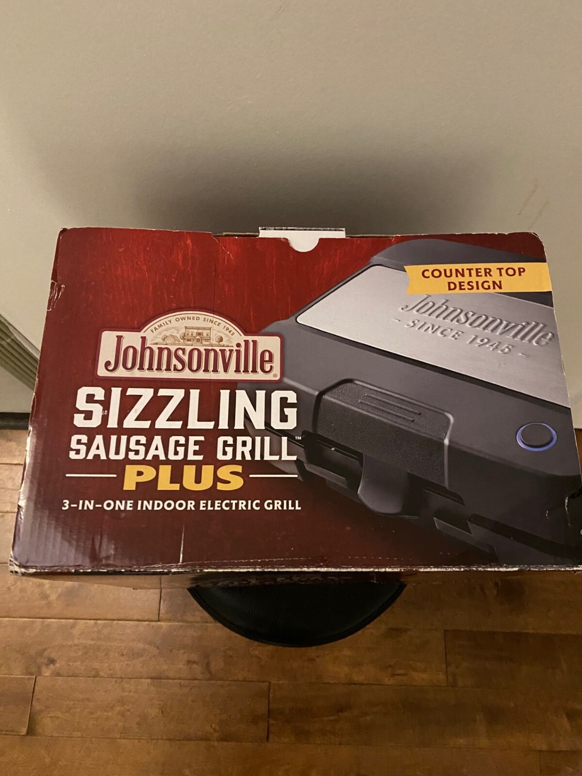 ** Johnsonville Sizzling Sausage Grill PLUS 3 In 1 Indoor Grill New