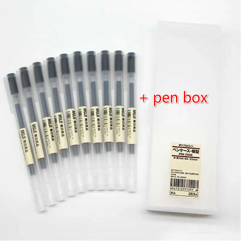 MUJI / GEL INK BALLPOINT PEN / CAP TYPE / 0.38mm / BLACK / 10PCS / Made in  JAPAN for sale online