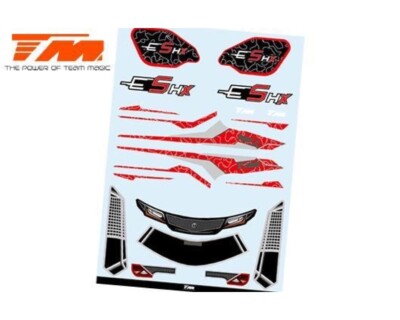 Team Magic Aufkleber E5 HX Rot TM510190R-1 
