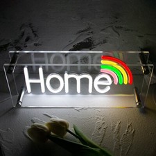 LED Neon Sign Home Rainbow Light Bedside Night Light Lamp Kids Room Wall Decor