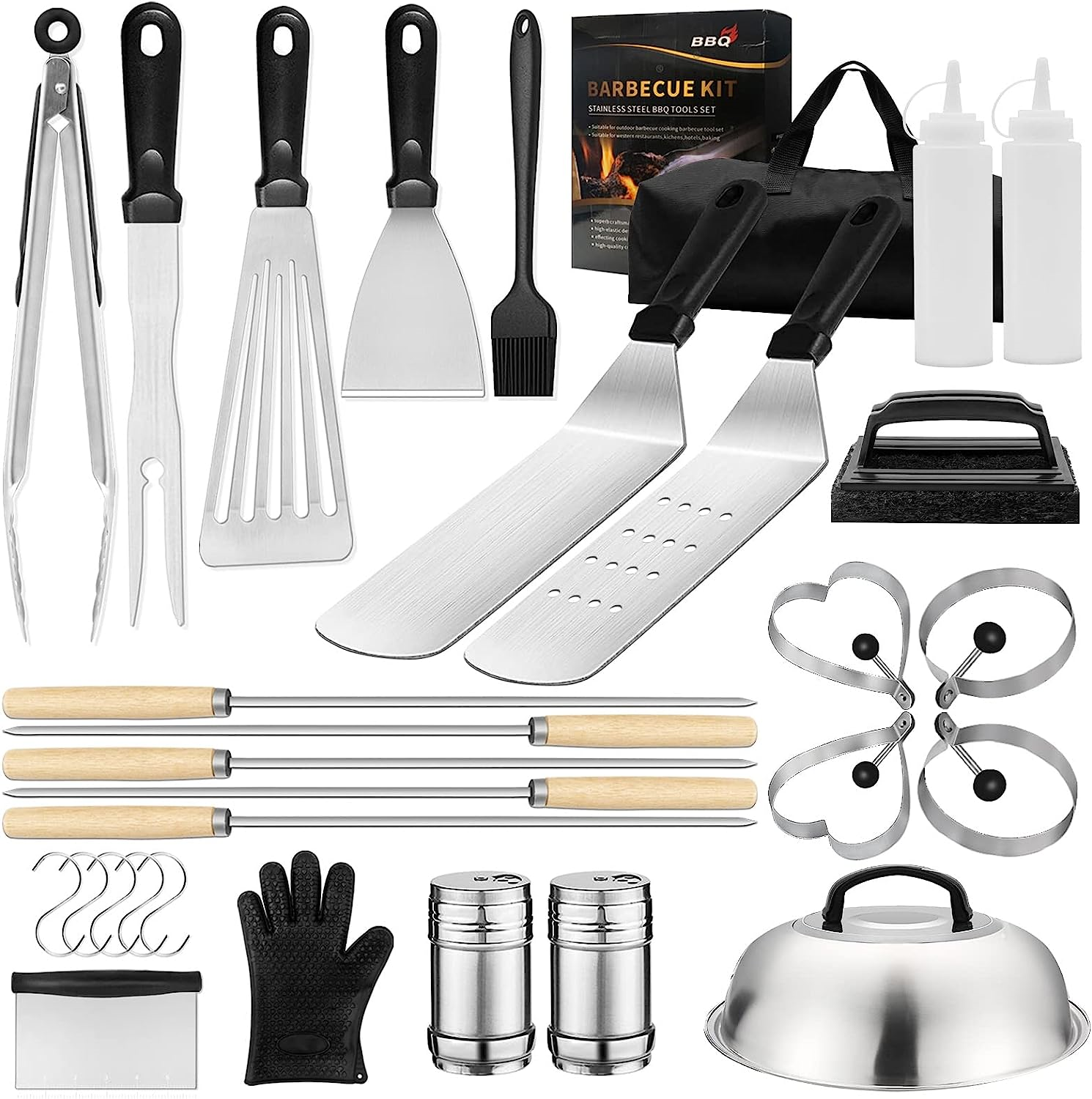 Flat Top Griddle Accessories Kit, 30PCS Barbecue Grill Tools Set for