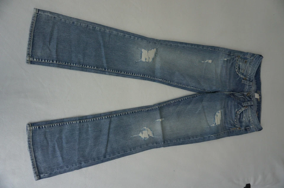 SILVER Lola Damen Jeans bootcut stretch Hose S 36 W28 L33 used look blau NEU - Bild 1 von 4