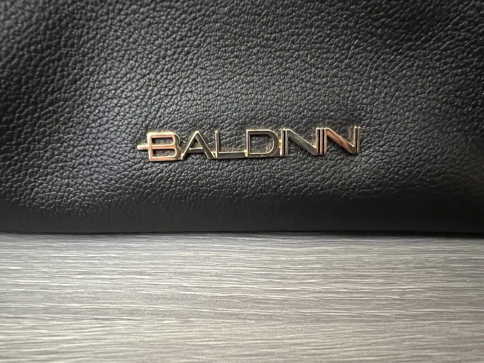 Bolsa clutch Baldinini nova em folha em nappa macia preta - bolsa de designer - autêntica - Imagem 4 de 4