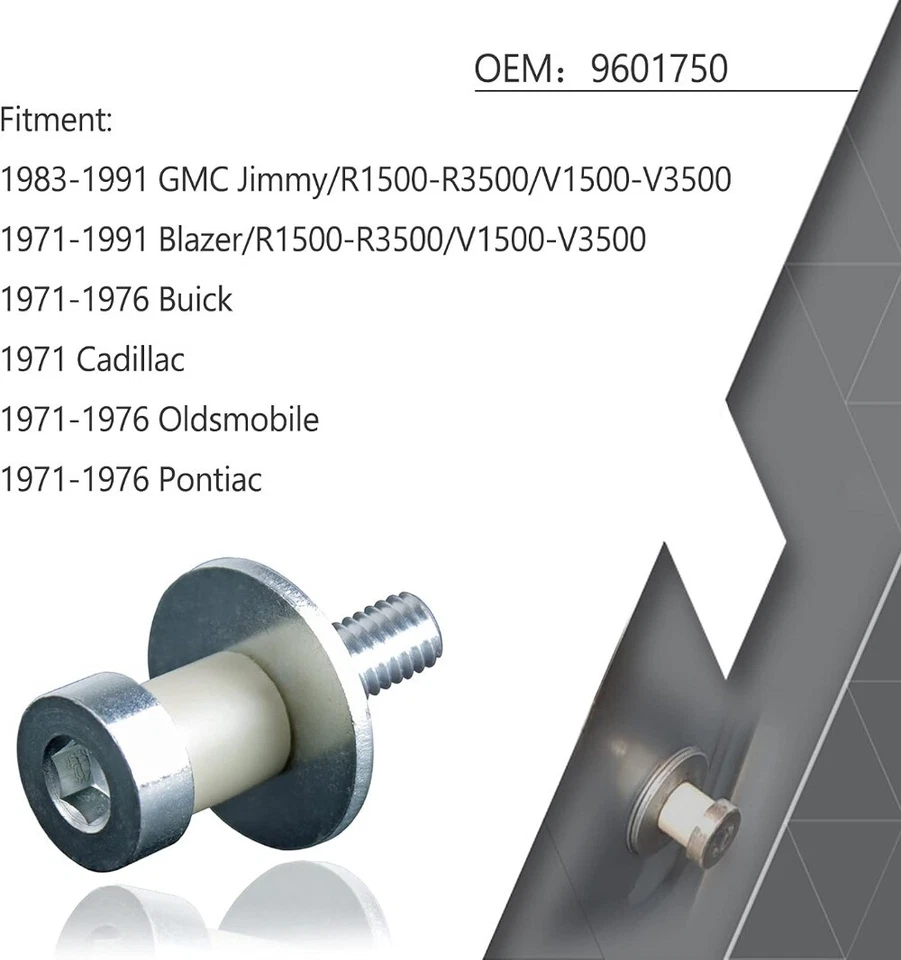 Pair Door Latch Lock Striker Bolts #9601750 For Chevy GMC Truck Blazer 71-87 NEW - Image 4 of 4