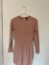 windsor size small bodycon blush long sleeve mini dress