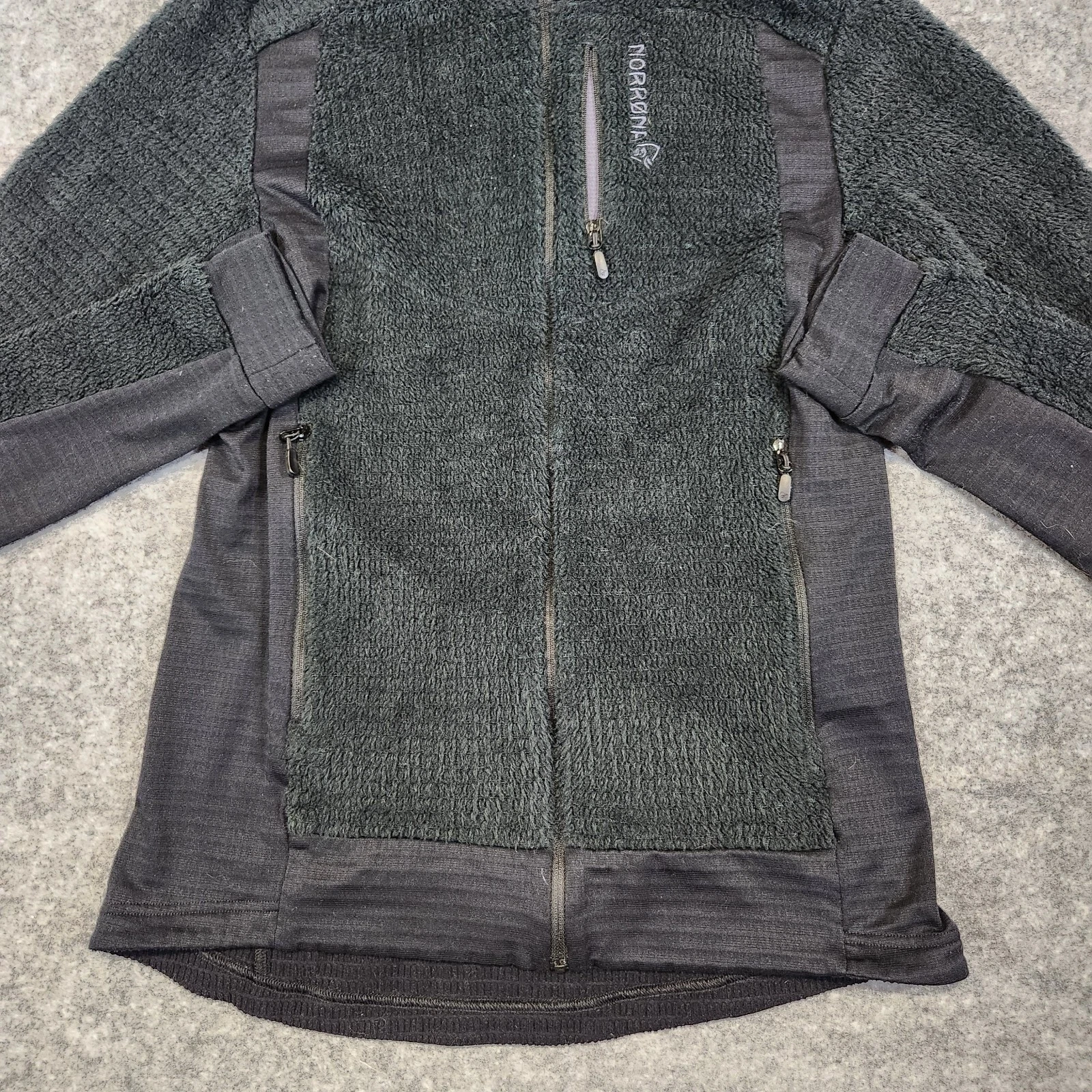 norrona falketind alpha120 full zip hooded fleece polartec jacket