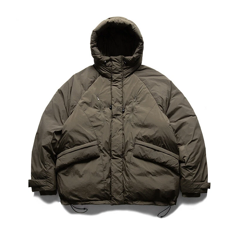 Men Winter Wram Coat Big Pocket Hooded Eiderdown Jacket Bubble Puffer  Overcoat | eBay