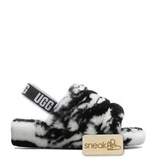 1123636K-BLK Kids UGG FLUFF YEAH SLIDE