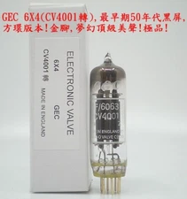 GEC 6X4(CV4001+GOLD PINS) =CV4005=EZ90,UK made! square getter! BEST! TUBE,VALVE