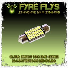 1 Pcs 6000k Xenon White 36mm Led Bulbs With 27 3014 Smd Leds