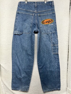 Vintage Lugz Jeans Mens 30x31 Blue Astro Carpenter Y2K Skater