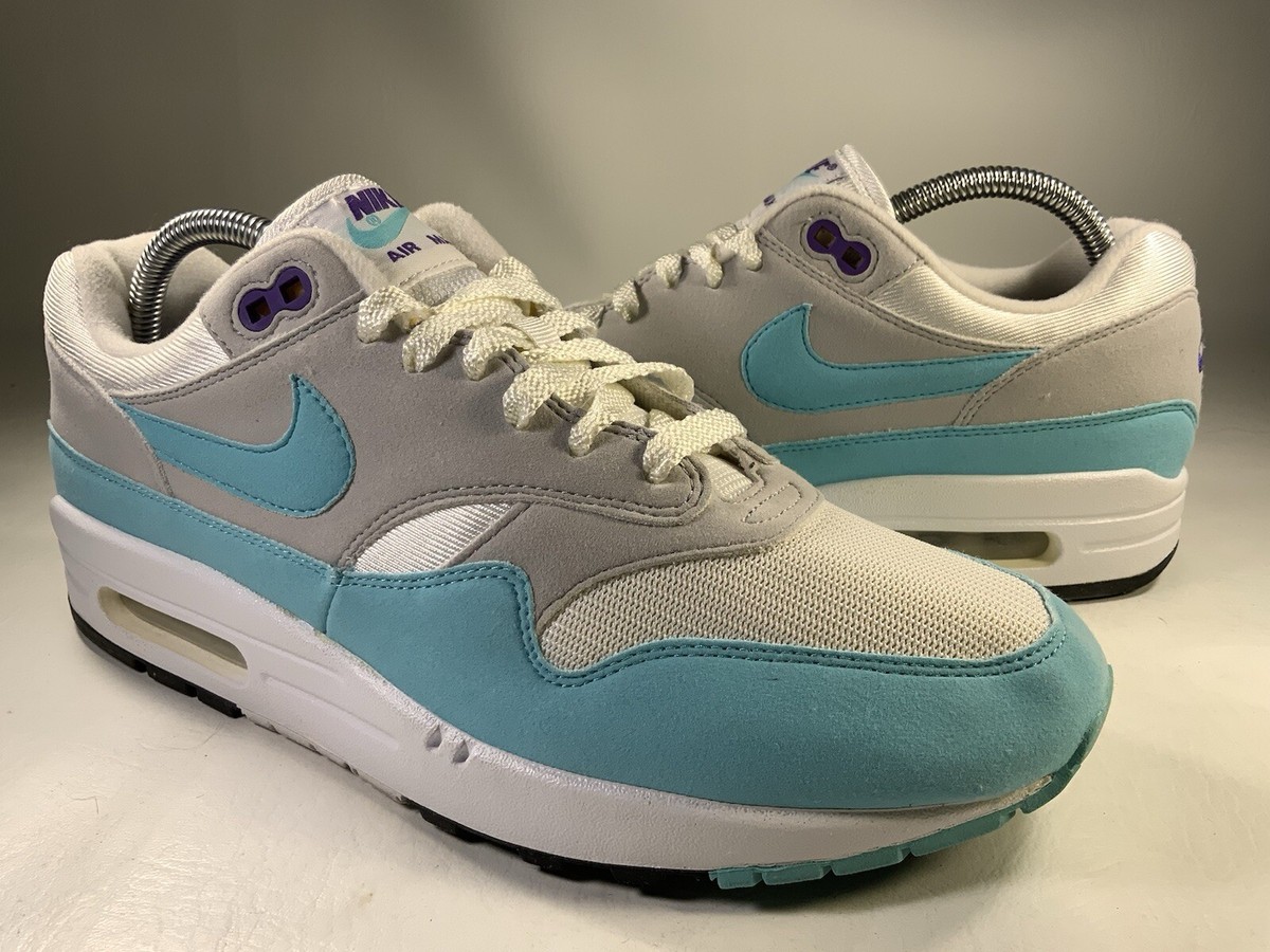 Nike Air Max 1 OG Anniversary Aqua Blue White Grey Mens Size 9.5