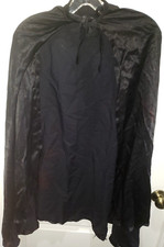 teen boys MEN BLACK HALLOWEEN CAPE TIES ON COSTUME WEAR one size fits most