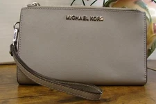 Michael Kors Double Zip Card Bill ID Tech Wallet Wristlet NWOT