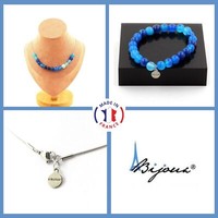 Steine Und Mineralien. Schmuckset Armband Halskette 15 Perlen Gestreifte Achat