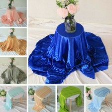 Faux Silk Satin Cloth Fabric Roll Chair Sashes Tablecolth Wedding Decor