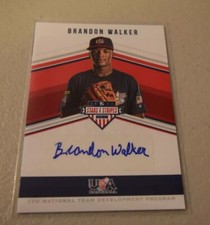 2018 USA Baseball Stars and Stripes 17U Signatures #4 Brandon Walker /495