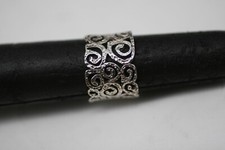 VTG Sterling Silver - Openwork Filigree Band Ring Size 6.5 - 5g