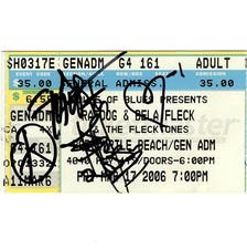  RATDOG & BELA FLECK Autograph Concert Ticket Stub MYRTLE BEACH SC 3/17/06 Rare