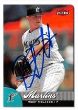 Ricky Nolasco autographed baseball card (Florida Marlins) 2007 Fleer #205