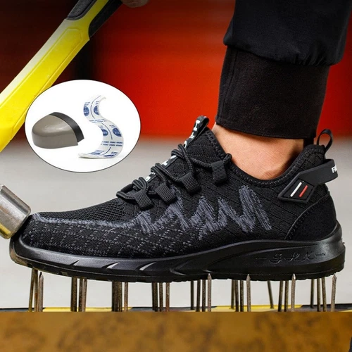 Scarpe Antinfortunistiche Uomo Traspiranti Leggere Con Tappo Acciaio Scarpe da Lavoro-Sneaker - Foto 7 di 18