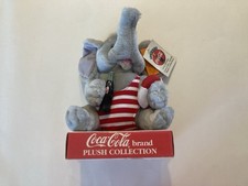 Coca-Cola Plush Elephant Stuffed Animal Collection 1993 Gray Red White