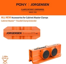 Jorgensen Parallel Clamp Extender Aluminum Connector for Cabinet Master Clamp US