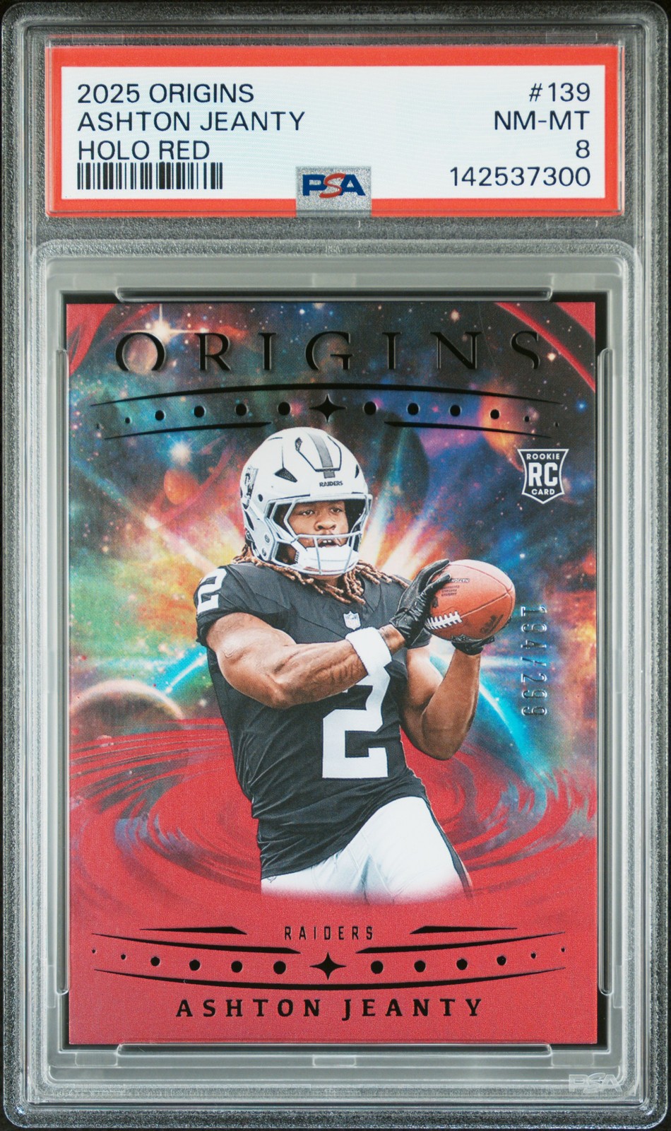 Ashton Jeanty Panini Origins #139 Holo Red