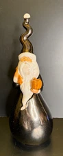 Pier 1 Imports Ceramic Santa Claus Figurine w/Bronze Glaze Finish Standing NWT