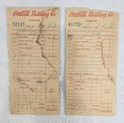 2 Vtg. 1958 Spirit Lake IA Coca-Cola Bottling Co Grocery Store Receipt Bundl Lot