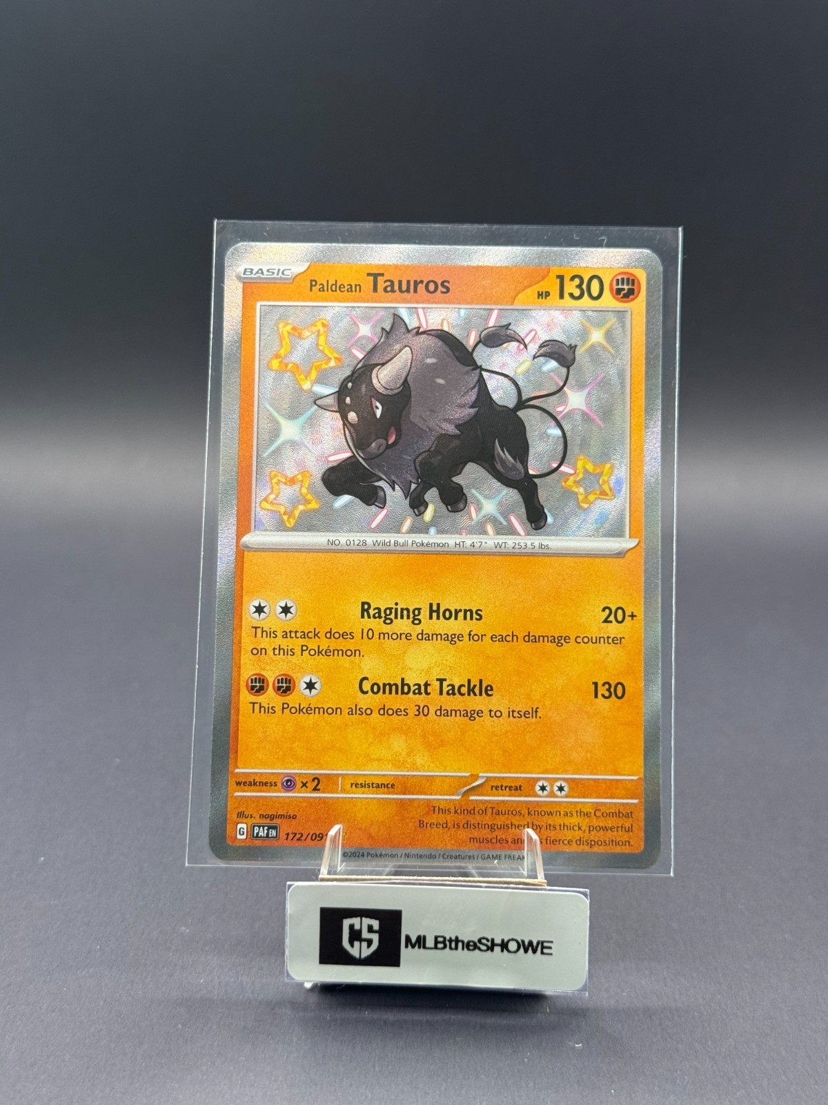 Paldean Tauros Pokemon Paldean Fates 172/091 Near Mint