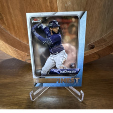 2024 Topps Finest Junior Caminero Rookie Tampa Bay Rays Baseball Card FRD-8