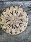Vintage Coil Basket, Hand Made, Rafia, Geometric Pattern — photo 6
