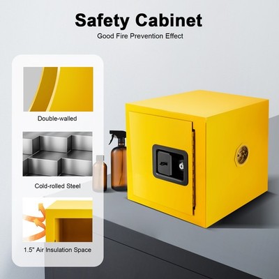 2 Gal Flammable Safety Chemical Liquid Storage Cabinet Explosion-Proof Cabinet