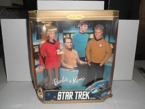 Vintage Star Trek Barbie and Ken 30th Anniversary Gift Set 1996 Damaged Box