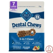 Blue Buffalo Dental Chew Large Flavored Dog Treat - 11oz